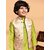 PrintCultr Boys Festive & Party Kurta, Waistcoat and Pyjama Set (Green)