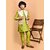 PrintCultr Boys Festive & Party Kurta, Waistcoat and Pyjama Set (Green)