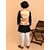PrintCultr Boys Festive & Party Kurta, Waistcoat and Pyjama Set (Black)