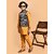 PrintCultr Boys Festive & Party Kurta, Waistcoat and Pyjama Set (Yellow)