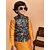 PrintCultr Boys Festive & Party Kurta, Waistcoat and Pyjama Set (Yellow)