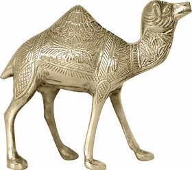Sambhaav Brass Glossy Design Camel Timeless Decorative Piece for Home