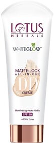 Lotus Herbals Whiteglow Matte Look All In One Dd Cream - Natural Beige  Spf 20  All Skin Types  30G