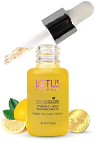 Lotus Herbals Whiteglow Vitamin C And Gold Radiance Face Oil For Dull Dry Skin Intense Hydration 15Ml