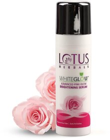 Lotus Herbals Whiteglow Advanced Pink Glow Brightening Serum  Anti-Pollution For All Skin Types  30Ml