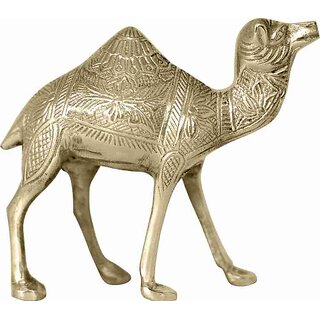 Sambhaav Brass Glossy Design Camel Timeless Decorative Piece for Home