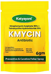 KMYCIN Chemical fungicide  Streptomycin Sulphate 90 + Tetracycline Hydrochloride 10  Katyayani 120 G ( 6 G x 20 )