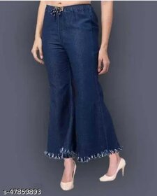 Minha denim women fancy glamourous plazzo
