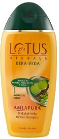 Lotus Herbals Kera-Veda Amlapura Shikakai - Amla Herbal Shampoo  Daily Use Shampoo  For Normal To Oily Hair  200Ml