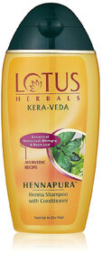 Lotus Herbals Kera-Veda Hennapura Henna Shampoo With Conditioner  With Bhringraj  For All Hair Types  200Ml