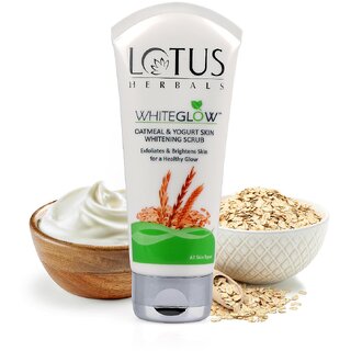 Lotus Herbals Whiteglow Oatmeal  Yogurt Skin Whitening Scrub 150G