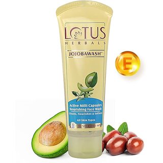 Lotus Herbals Jojobawash Active Milli Capsules Nourishing Face Wash   For All Skin Types  150Ml