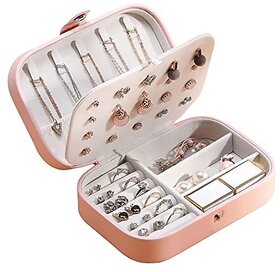 PU Big Jewellery Box  PU Leather Magnetic Buckle Portable Storage Box Case with Dividers Container for Rings, Earrings,