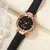 Premium Quality Casual Branded Designer Black 4 Point Dial Leather Belt Analog Watch For Women