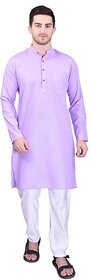 PrintCultr Men Kurta and Pant Set (Purple)