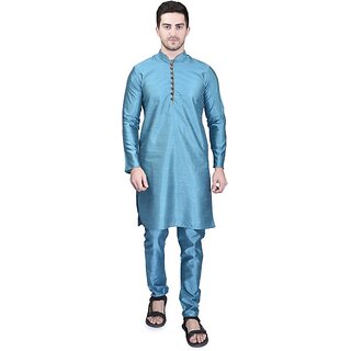 PrintCultr Men Kurta and Pyjama Set (Blue)