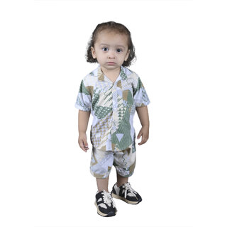 Kid Kupboard Cotton Baby Boys Shirt and Short Set, Multicolor, Half-Sleeves, 2-3 Years KIDS7182