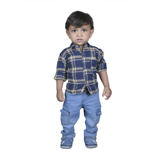 Kid Kupboard Cotton Baby Boys Shirt, Multicolor, Full-Sleeves, 2-3 Years KIDS7191