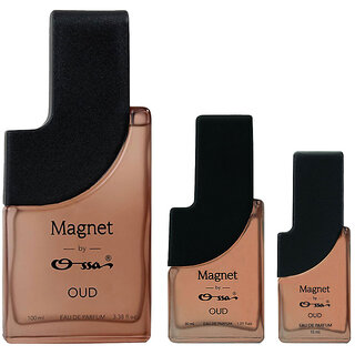 Ossa Magnet Oud Unisex Eau De Parfum 100ml, 30ml &15ml Perfume Combo for Men & Women Long Lasting Fragrance (Pack Of 3)
