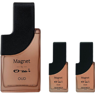 Ossa Magnet Oud Unisex Eau De Parfum 100ml, 15ml &15ml Perfume Combo for Men & Women Long Lasting Fragrance (Pack Of 3)