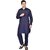PrintCultr Men Kurta and Pyjama Set (Dark Blue)