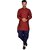 PrintCultr Men Dhoti & Kurta Set (Maroon)