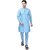 PrintCultr Men Kurta and Pyjama Set (Light Blue)