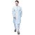 PrintCultr Men Kurta and Pyjama Set (Light Blue)