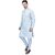 PrintCultr Men Kurta and Pyjama Set (Light Blue)