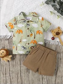 Safari Printed Shirt Bottom Set Primium Shirt Set