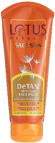 Lotus Herbals Safe Sun DeTan After-Sun Face Pack Horse chestnut extracts reduces Sun Tan 100g
