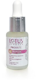 Lotus Herbals Probrite Illuminating Radiance Face Oil  For Hydration of Dull  Dry Skin  Probiotic  15ml