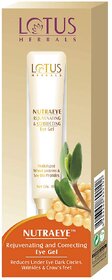 Lotus Herbals Nutraeye Rejuvenating  Correcting Eye Gel  Reduces Dark Circles  Under Eye Wrinkles  10g