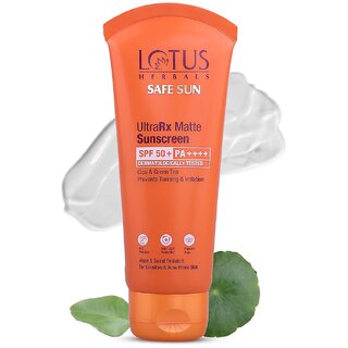 LOTUS HERBALS Sunscreen - SPF 50 PA++++ Safe Sun Ultrarx Sunscreen SPF-50,SS2 50G