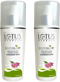 Lotus Herbals Whiteglow Skin Whitening  Brightening Cleansing MilkRemove Dead Cells80Ml ( Pack Of 2 )