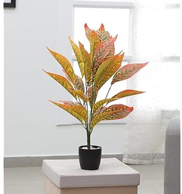 De Gardenia Artificial Plant Leaves Tropical Monstera Large Artificial Plants Fake Zebra Leaf Plastic Palm Tree Branch for Home Garden Decor | 26 Leaves (Height : 76CM Green-C) Pot Not Included