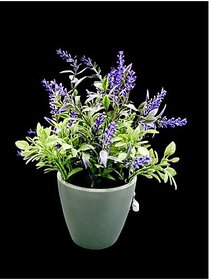De Gardenia Mini Artificial Plants Multicolours Lifelike Fake PlantsHome and Office Decor Mini Artificial Plants Set for Home and Office Decor Lifelike Fake Plants (Blue 2)