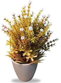 De Gardenia Artificial Bonsai Plant with Black Pot | Decorative Tabletop Accessory for Home Office Bedroom Balcony and Living Room | Realistic Faux Plant | 12 Inches Tall | Natural Look (1 Blue)