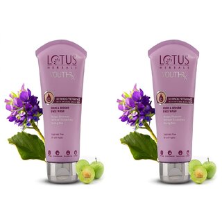 Lotus Herbals Youthrx Firm  Bright Face WashBakuchiol Retinol Vitamin CAnti Ageing  Brightening100Ml ( Pack Of 2 )