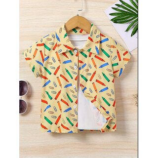 Trendy Lycra Fabric Printed Boys Shirts