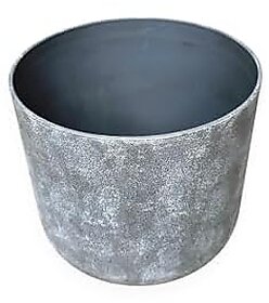 De Gardenia Melamine Pot | Indoor Plant Planter | Decorative Tabletop Pot for Living Room and Office | Pack of 1 (Grey) (Small)