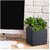 De Gardenia FOXB Cubo Cube Pots for Plants Highly Durable Lightweight Indoor/Outdoor Flower Pot Gamla Tree Planter for Balcony Garden Office (Grey 10 Inch)