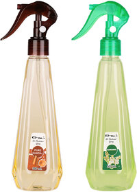 Ossa Rajnigandha 300ml, Pure Sandal 300ml Air Freshener Combo For Home And Office (Pack of 2)
