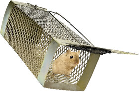 (Pack of 1) Metal Rat Trap Cage Mouse Pinjra - Durable Humane Rodent Catcher, Pest Control