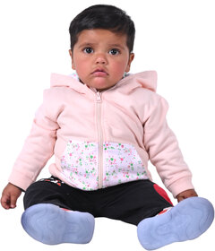 Kid Kupboard Cotton Baby Girls Jacket, Light Pink, Full-Sleeves, 12-18 Months KIDS7251