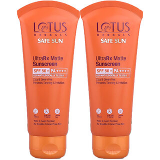 Lotus Herbals Ultrarx Matte Sunscreen Spf 50+ Pa++++Dermatologically Tested50G (Pack Of 2)