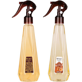 Ossa Touch Oud 300ml, Pure Sandal 300ml Air Freshener Combo For Home And Office (Pack of 2)