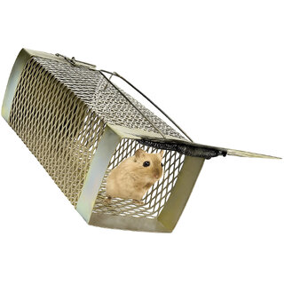 (Pack of 1) Metal Rat Trap Cage Mouse Pinjra - Durable Humane Rodent Catcher, Pest Control