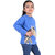 Kid Kupboard Cotton Girls Sweatshirt, Blue, Full-Sleeves, 6-7 Years KIDS7263