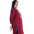 Kid Kupboard Cotton Women A-Line Kurta, Maroon, Full-Sleeves, XL-Xtra Large KIDS7279